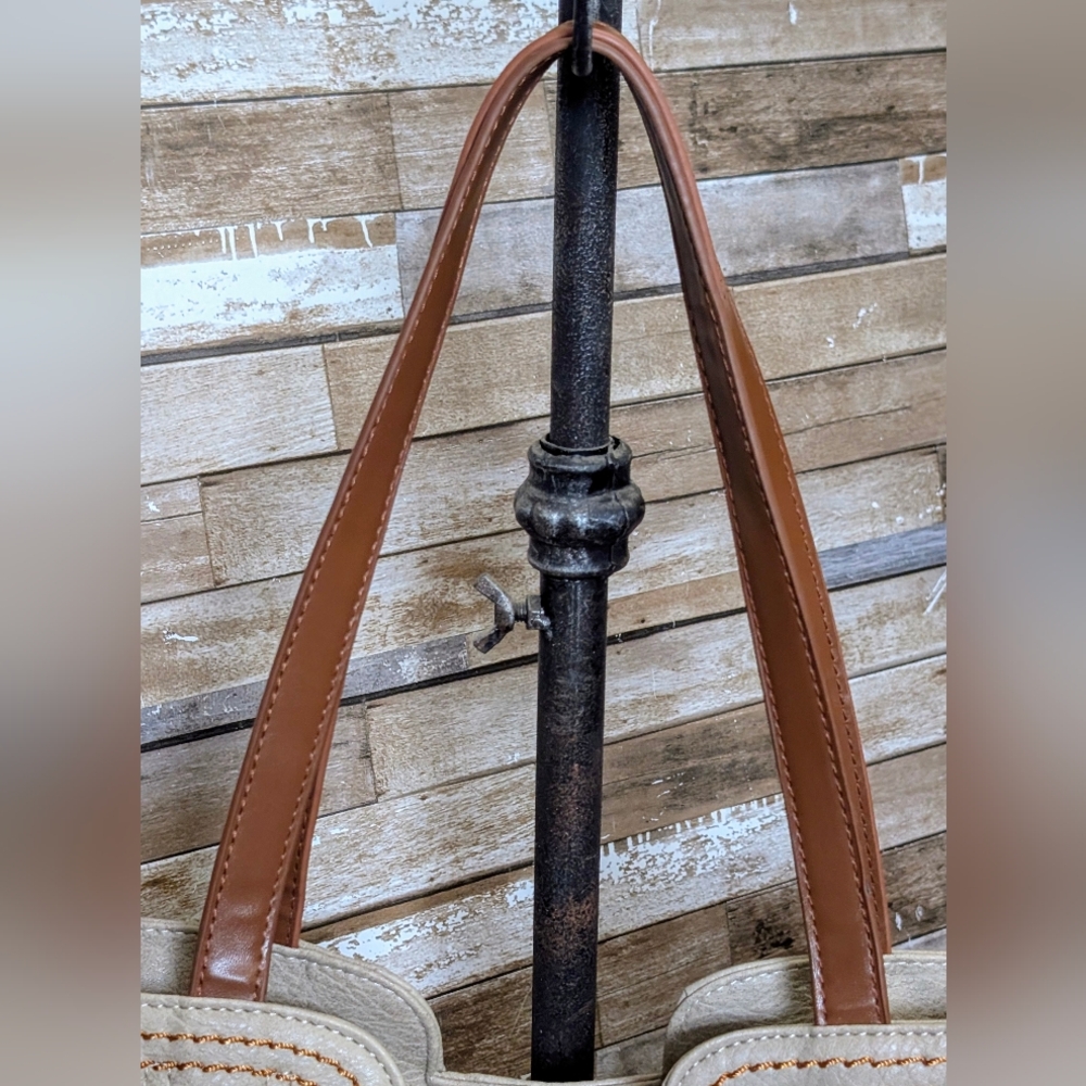 New Elegant Beige and Brown Tote Bag - Picture 13 of 16